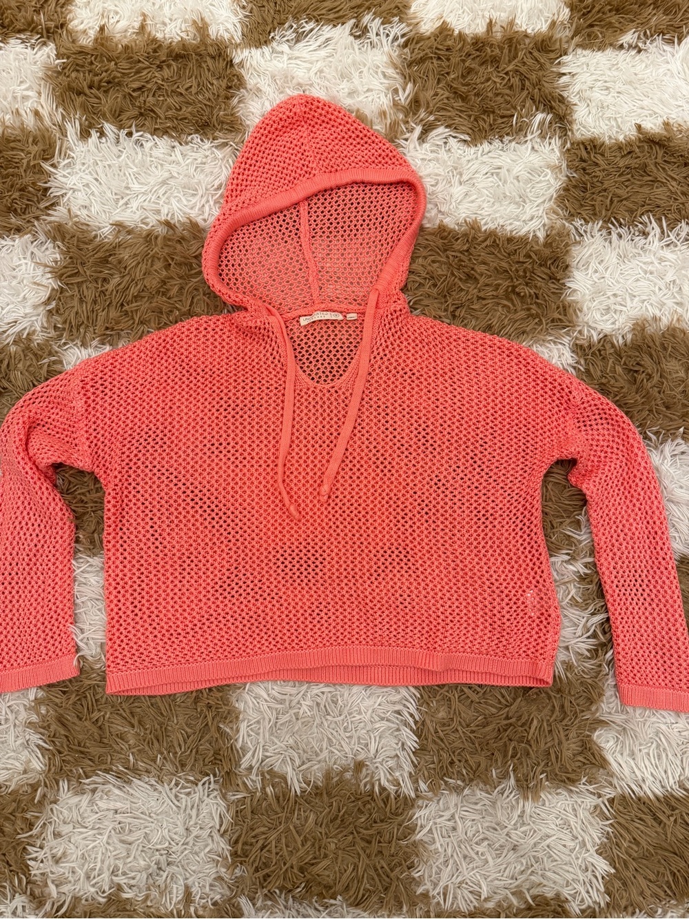 Lightweight Coral Knit Hoodie Sweater - Women